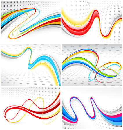 Collection of colour linesのイラスト素材