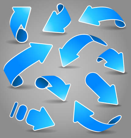 Blue arrows. Vector illustrationのイラスト素材