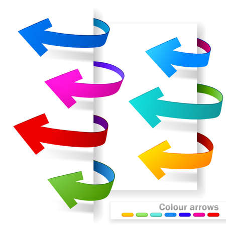 Collection of colour arrowsのイラスト素材
