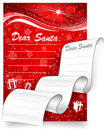 Letter to Santa. Christmas backgroundのイラスト素材