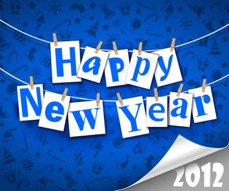 Congratulatory text Happy New Year.
