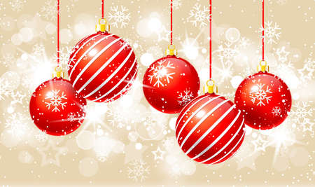 Сhristmas background with baublesのイラスト素材