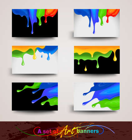 A set of Art banners. Vector illustrationのイラスト素材
