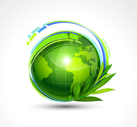 Green Planet illustrationのイラスト素材
