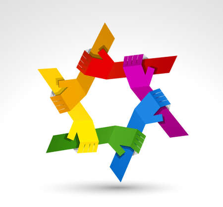 United hands  Conceptual symbolのイラスト素材