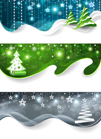 Collection of Christmas bannersのイラスト素材