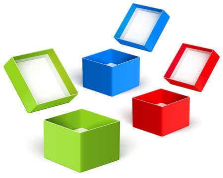 Open color boxes. Vectorのイラスト素材