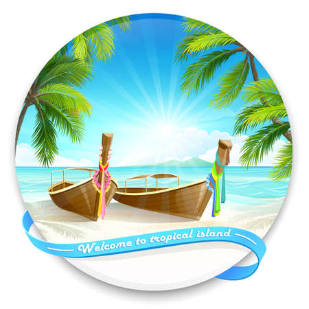 Tropical islandのイラスト素材