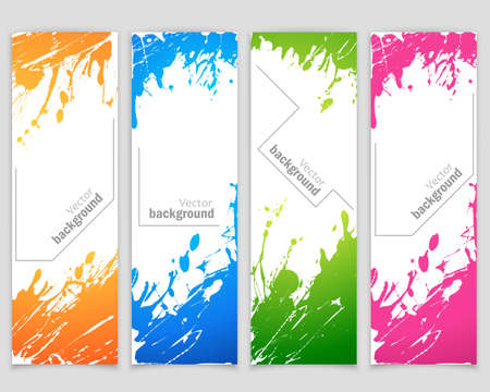 Set of banners with spray paintのイラスト素材