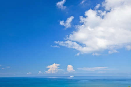 Blue sky and oceanの写真素材