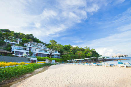 Hotel overlooks the seaの写真素材
