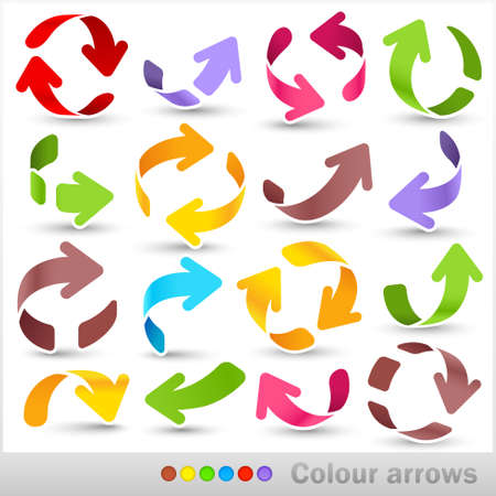 Collection of colour arrowsのイラスト素材