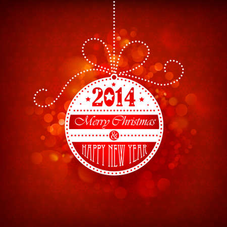 Christmas ball on a red backgroundのイラスト素材