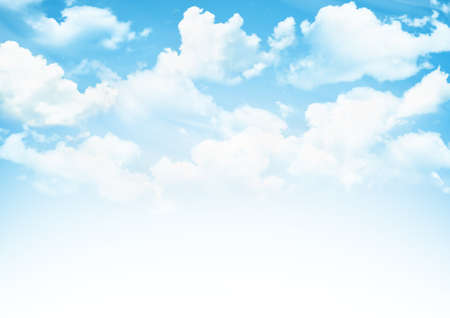 Blue sky with clouds backgroundの写真素材