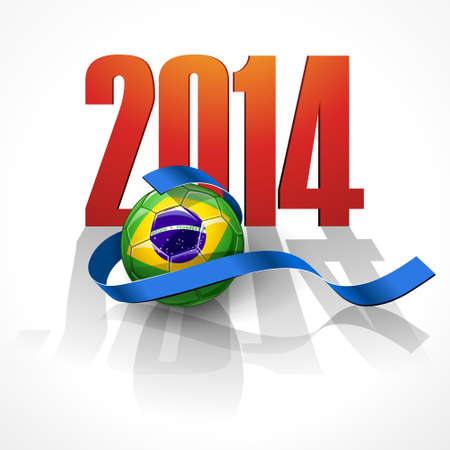   Sports background with ribbon and a soccer ballのイラスト素材