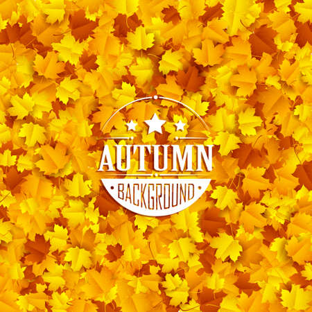 Background with autumn leaves. Vector illustrationのイラスト素材