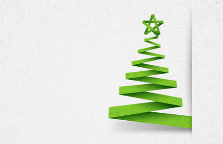 Christmas tree paper with shadow. Creative design vectorのイラスト素材
