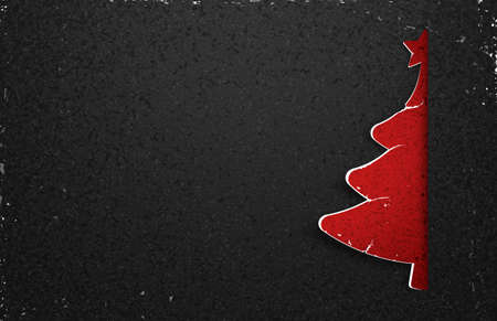Christmas tree paper with shadow. Creative design vectorのイラスト素材