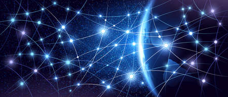 Global network background. World map point, international meaning. illustration
