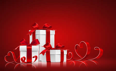 Gifts with ribbonsの写真素材