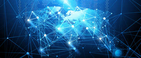 Global network background. Vectorのイラスト素材