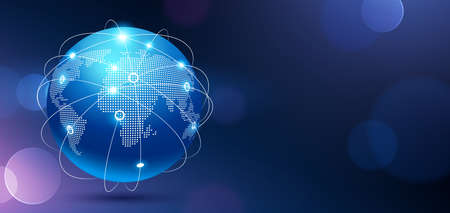 World map networkのイラスト素材