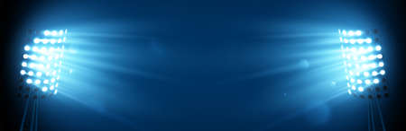 Spotlight on the Football Arena illustration.のイラスト素材