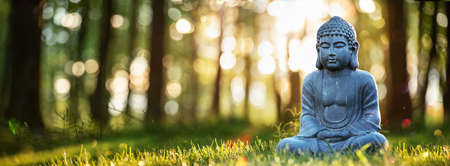 Buddha Statu In Natural Background. Meditation on Natureの写真素材