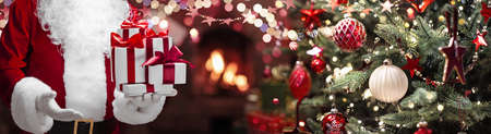 Santa Claus Brought Presents For Christmasの写真素材