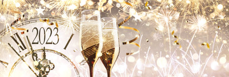 New Years Eve 2023 Celebration Backgroundの写真素材
