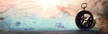 Travel time. Route navigation and terrain orientationの写真素材