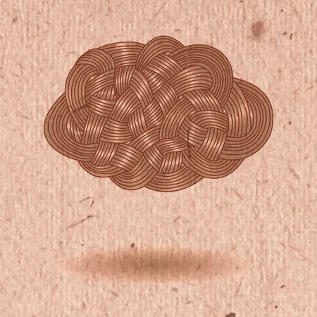 Interlacing. Tangle of hair. Vector illustration.のイラスト素材