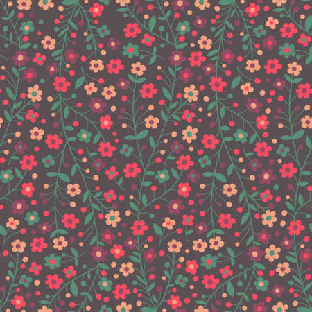 Seamless pattern of flowering branches  Vector illustration のイラスト素材