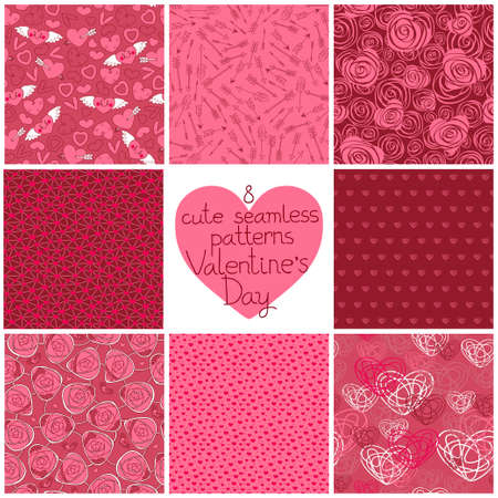 Seamless patterns Valentine s Dayのイラスト素材