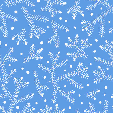 Seamless pattern with fir branches  