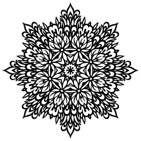 Abstract Flower Mandala. Decorative element for design. のイラスト素材