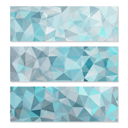 Set of Abstract Geometric Polygonal Backgrounds. Vector Illustration.のイラスト素材