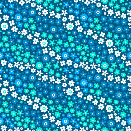 Seamless pattern with cute flowers. Vector illustration.のイラスト素材