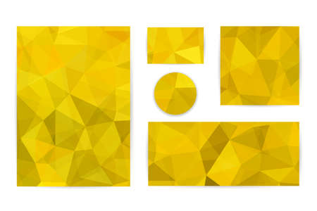 Set of Abstract Geometric Polygonal Backgrounds. のイラスト素材