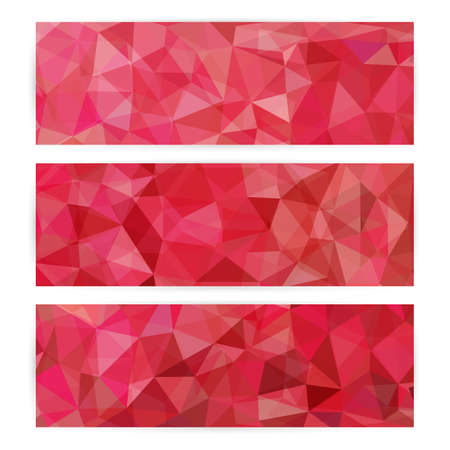 Set of Abstract Geometric Polygonal Backgrounds. Vector Illustration.のイラスト素材
