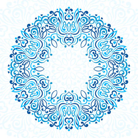 Abstract Ornate Mandala. Decorative frame for design. illustration.のイラスト素材