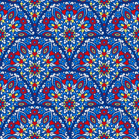 Seamless background with abstract ethnic pattern.のイラスト素材