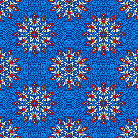 Seamless background with abstract ethnic pattern.のイラスト素材