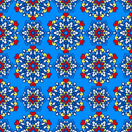 Seamless background with abstract ethnic pattern.のイラスト素材
