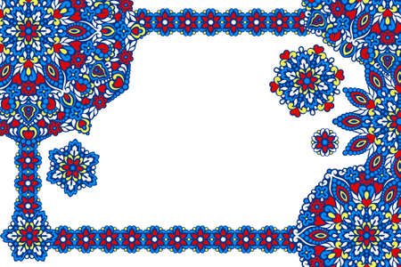 Background with frame of abstract patterns.のイラスト素材