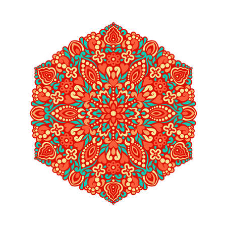 Abstract Flower Mandala. Decorative ethnic element for designのイラスト素材
