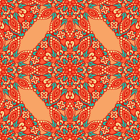 Seamless background with abstract ethnic pattern.のイラスト素材
