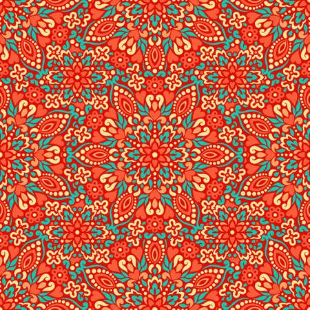 Seamless background with abstract ethnic pattern. Vector illustration.のイラスト素材