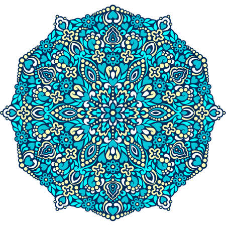 Abstract Flower Mandala. Decorative ethnic element for design. Vector illustration.のイラスト素材