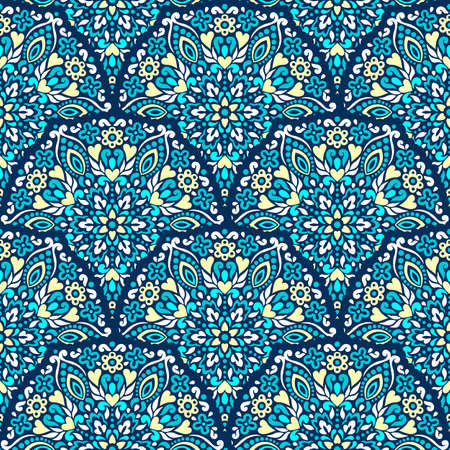 Seamless background with abstract ethnic pattern. Vector illustration.のイラスト素材